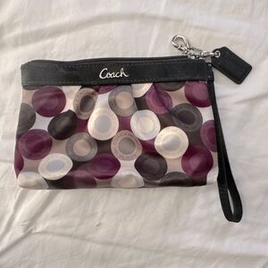 Coach fabric wristlet
